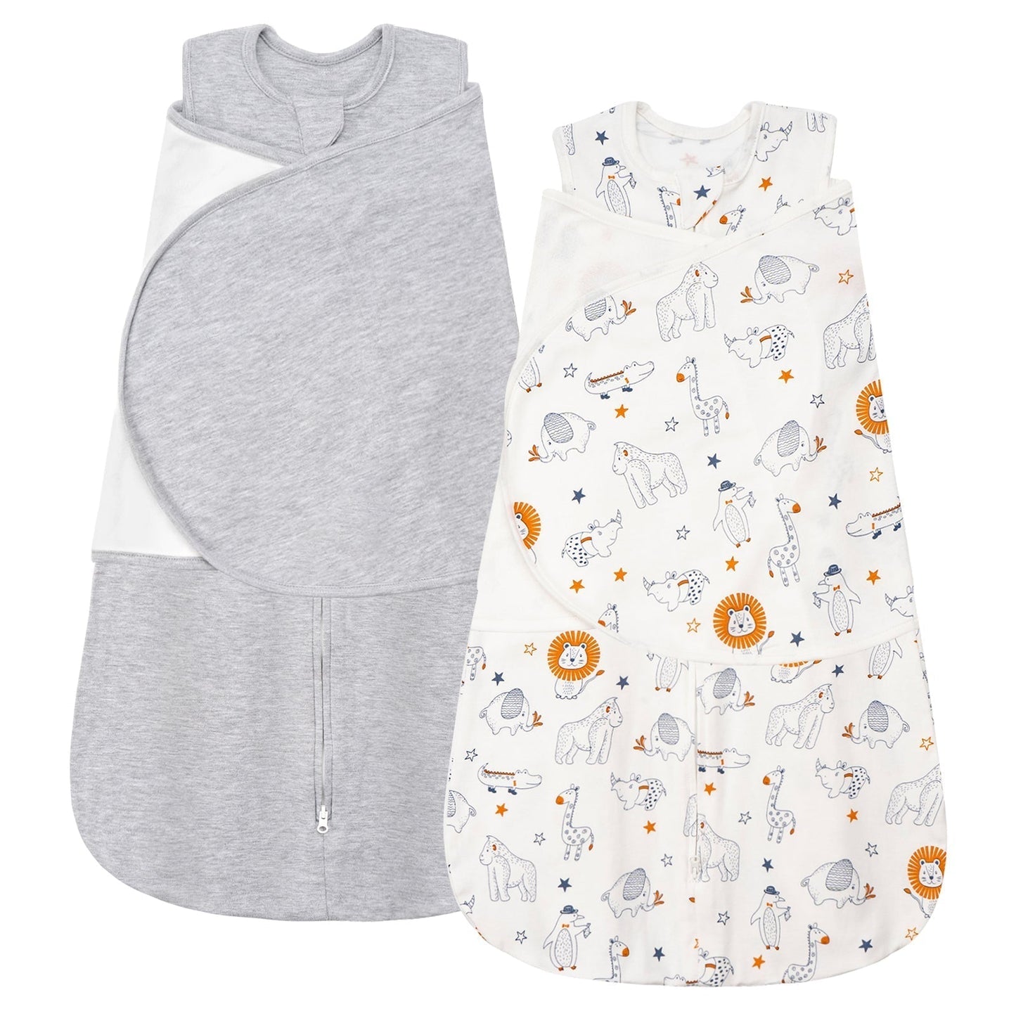 1.0 TOG 100% Cotton 2 Pack Baby Swaddle for Newborns 0-12 Months