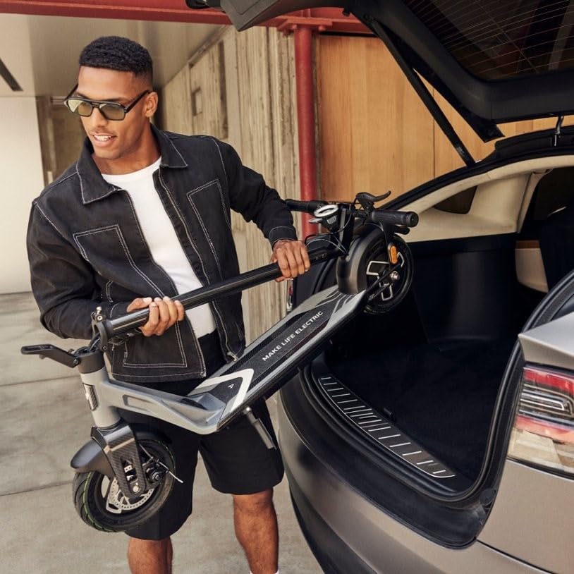 NIU - KQi Air Carbon Fiber Foldable Electric Kick Scooter w/ 31 mi Range & 20mph Max Speed - Black