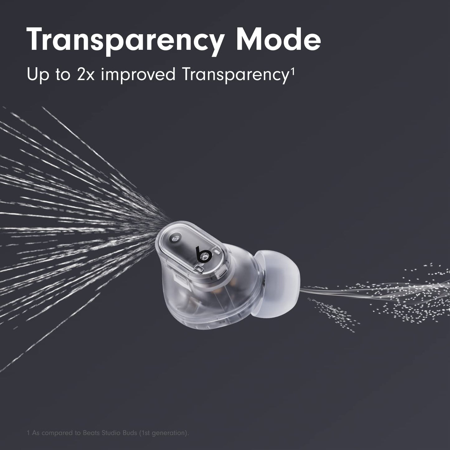 Beats Studio Buds + True Wireless Noise Cancelling Earbuds - Transparent - MQLK3LL/A