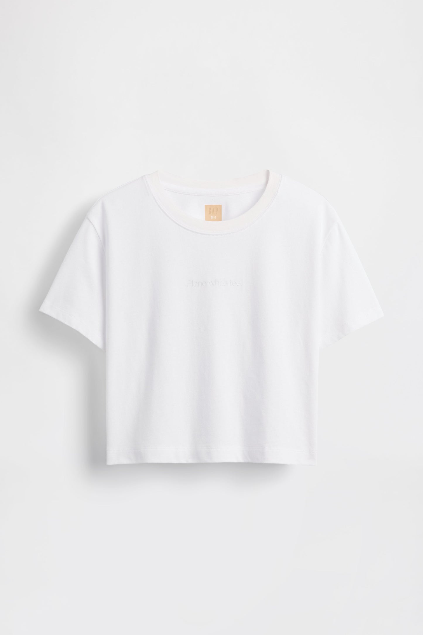 GAP X BEIS Cropped Graphic T-Shirt in Optic White
