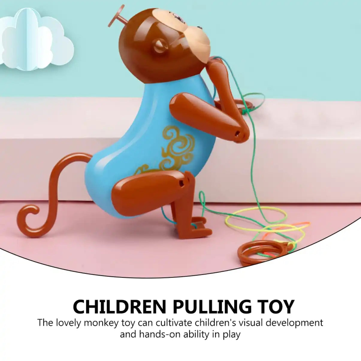 Fun Creative Fun Monkey Climbing Rope Climbing Tree Small Toys Children Baby Pulling Rope Up Tree Will Climb Rope Line Monkey