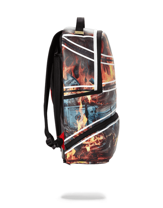 SPALDING X SPRAYGROUND FIRE MONEY BACKPACK