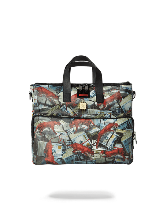 RED LEOPARD MONEY TRAVEL CASE