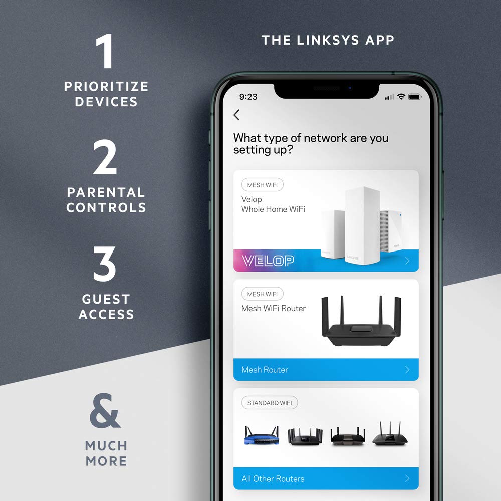 Linksys - MAX-STREAM AC1300 Dual-Band Mesh Wi-Fi 5 Router - Black MR6350
