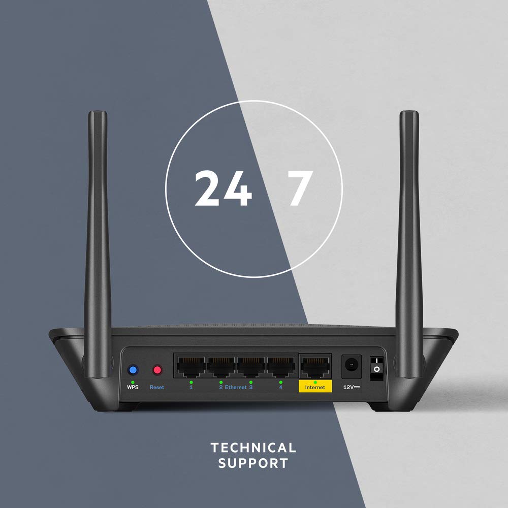 Linksys - MAX-STREAM AC1300 Dual-Band Mesh Wi-Fi 5 Router - Black MR6350