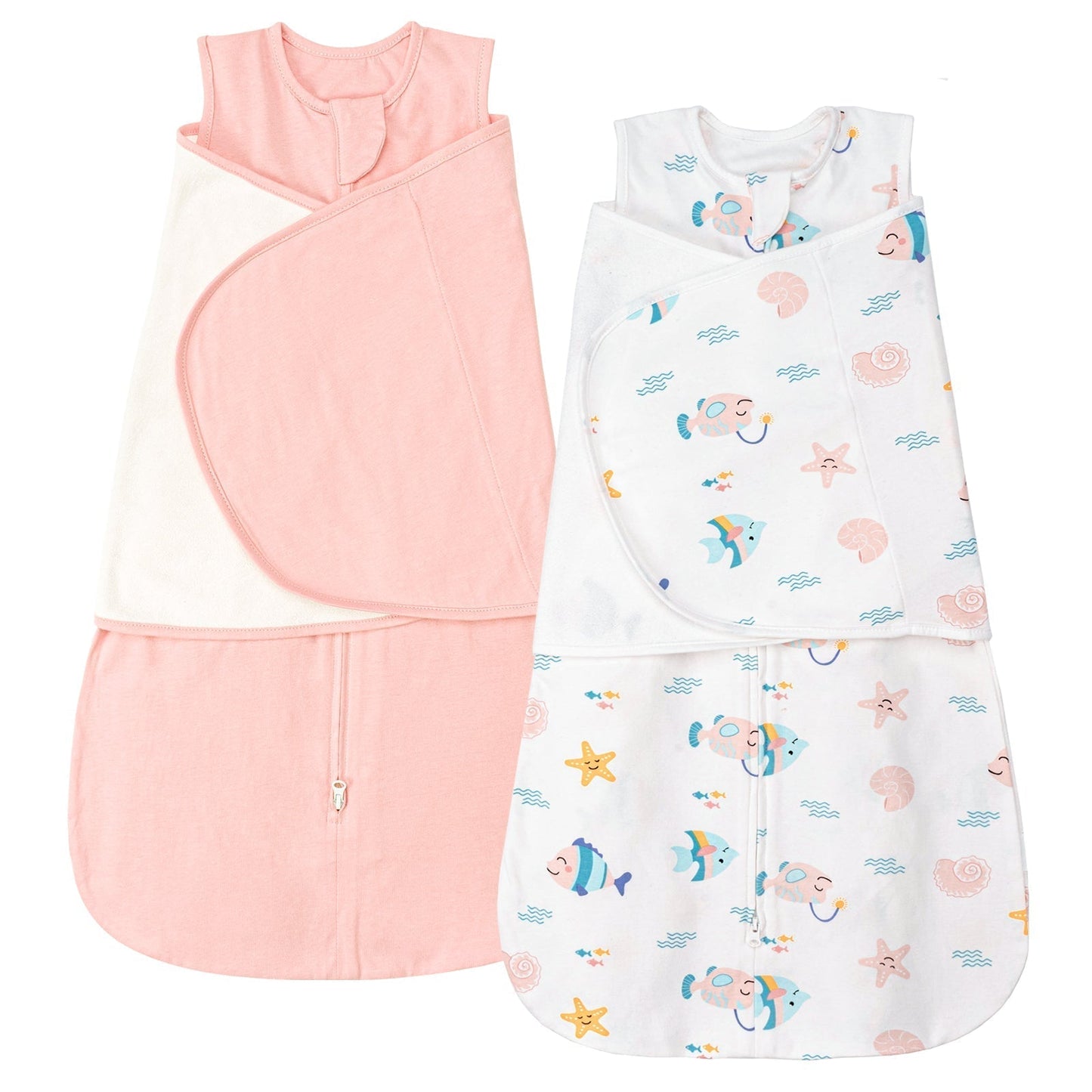 0.5 TOG 2 Pack 100% Cotton Baby Swaddle for Newborns 0-12 Months