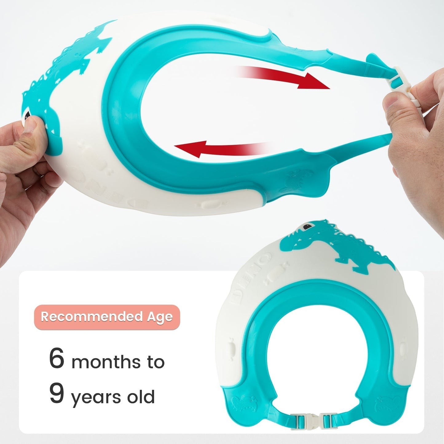 Baby Shower Cap Adjustable Silicone Bath Hat for Kids