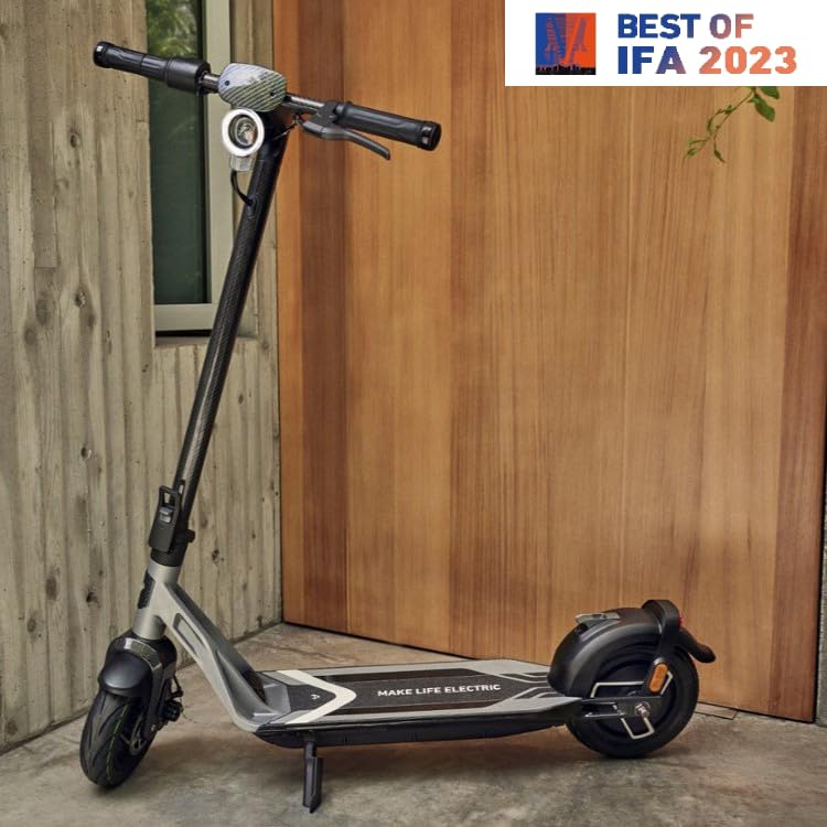 NIU - KQi Air Carbon Fiber Foldable Electric Kick Scooter w/ 31 mi Range & 20mph Max Speed - Black