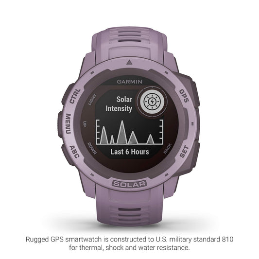 Garmin - Instinct Solar 45mm Fiber Orchid w/ Orchid Band - 010-02293-12