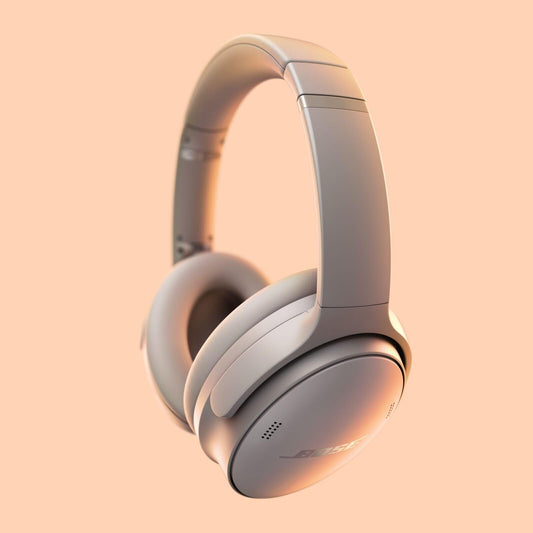Bose - QuietComfort Wireless Noise Cancelling Over-the-Ear Bluetooth Headphones - Sandstone
