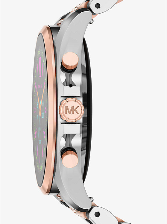 Michael Kors Gen 6 Bradshaw 44mm Silver & Rose Gold Stainless Steel