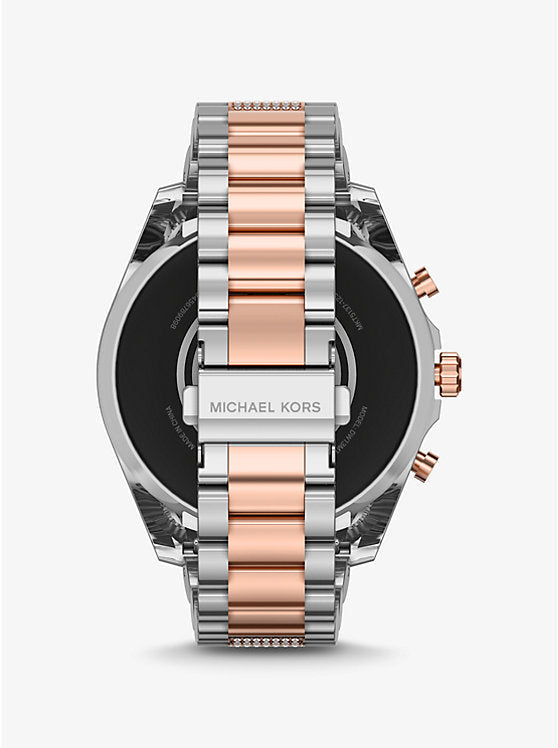 Michael Kors Gen 6 Bradshaw 44mm Silver & Rose Gold Stainless Steel