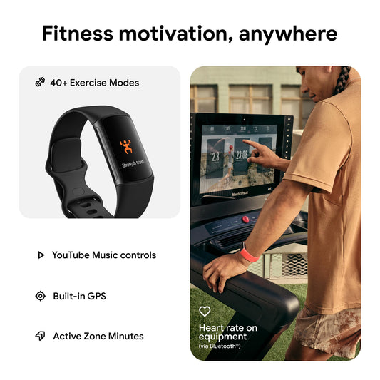 Fitbit - Charge 6 Advanced Fitness & Health Tracker - Obsidian