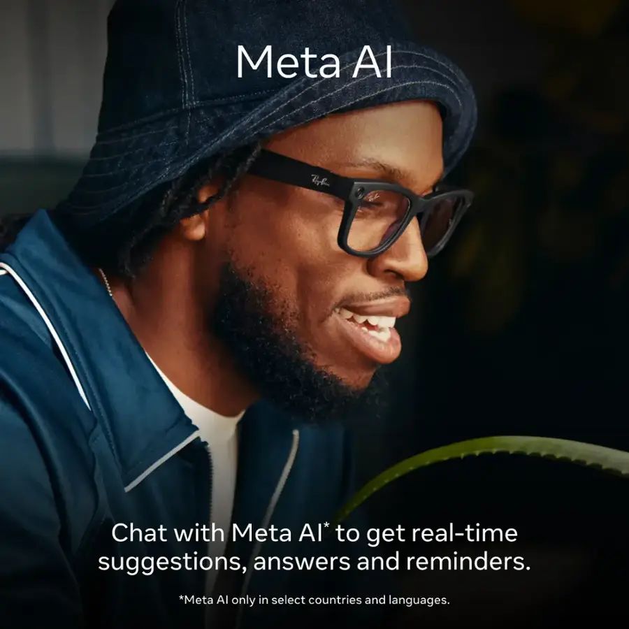 Ray-Ban Meta - Headliner Low Bridge Fit glasses, Meta AI, Audio, Photo, Video Compatibility - Green