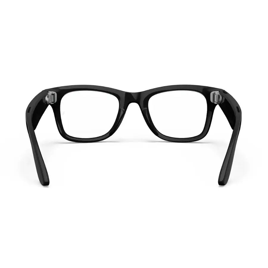 Ray-Ban Meta - Wayfarer glasses with Meta AI, Audio, Photo, Video Compatibility - Clear Lenses - Shinny Black
