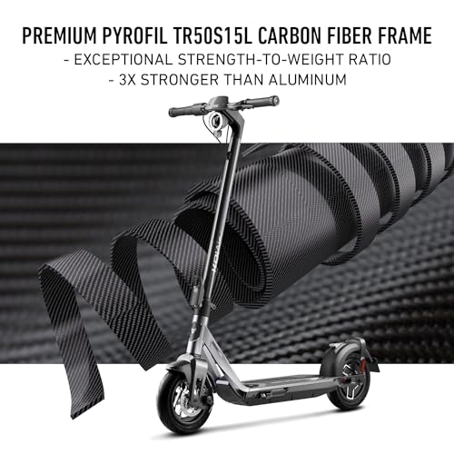 NIU - KQi Air Carbon Fiber Foldable Electric Kick Scooter w/ 31 mi Range & 20mph Max Speed - Black