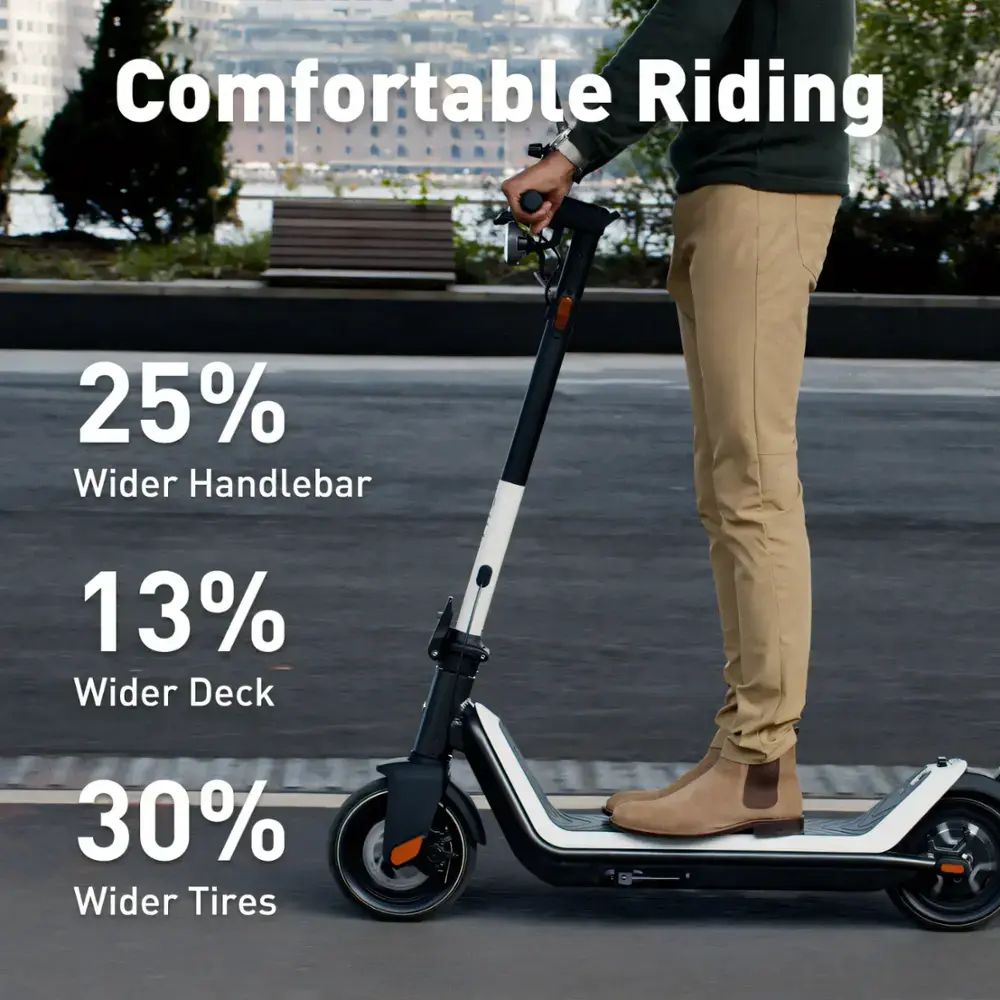 NIU - KQi3 Sport Foldable Electric Kick Scooter w/ 25 mi Max Operating Range & 17.4 mph Max Speed -