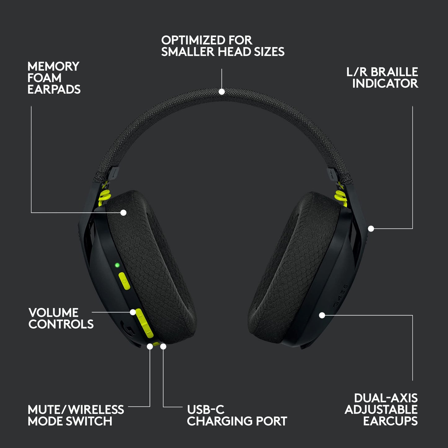 Logitech - G435 Wireless Gaming Headset for PC, PlayStation 5, or PlayStation 4, Nintendo Switch - B