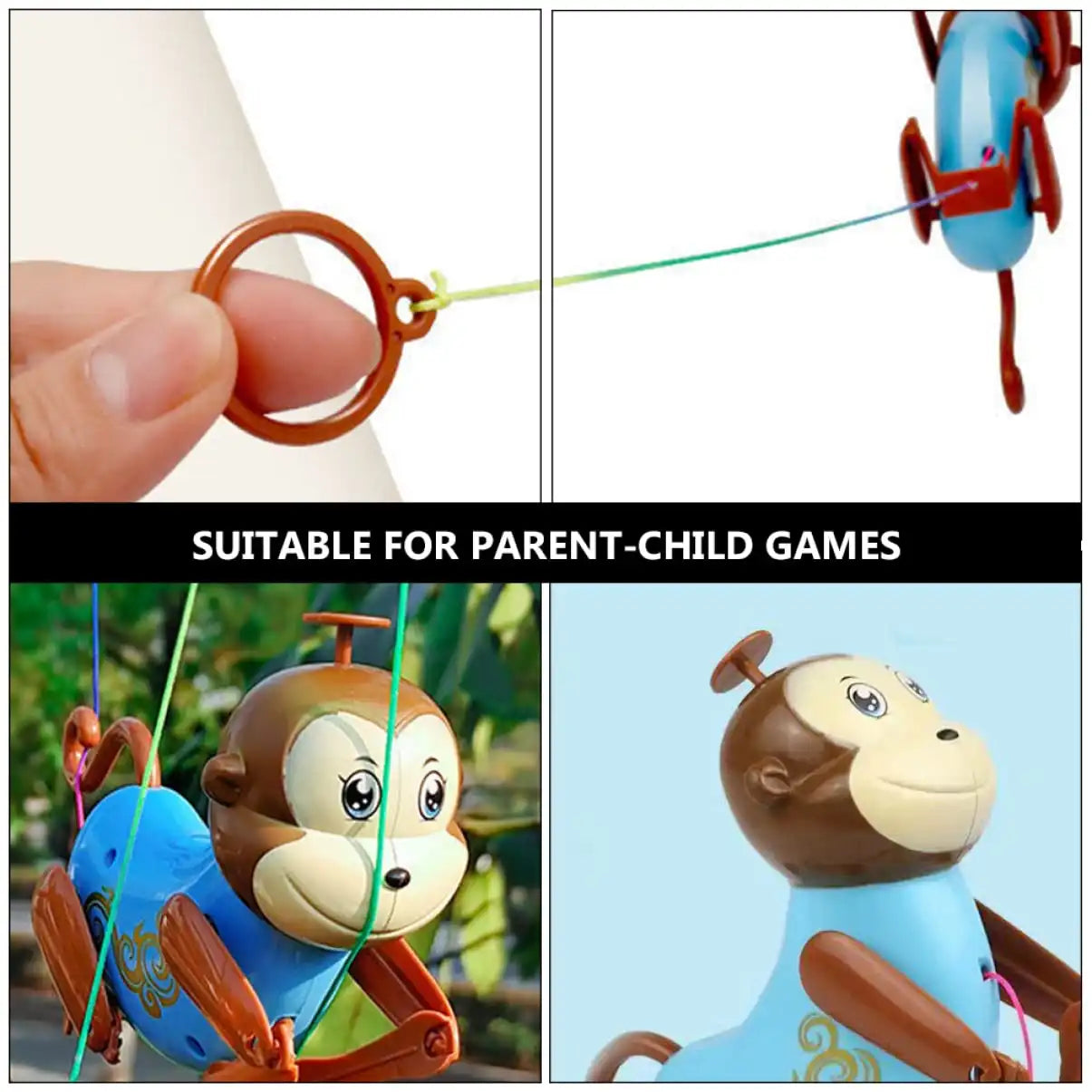 Fun Creative Fun Monkey Climbing Rope Climbing Tree Small Toys Children Baby Pulling Rope Up Tree Will Climb Rope Line Monkey