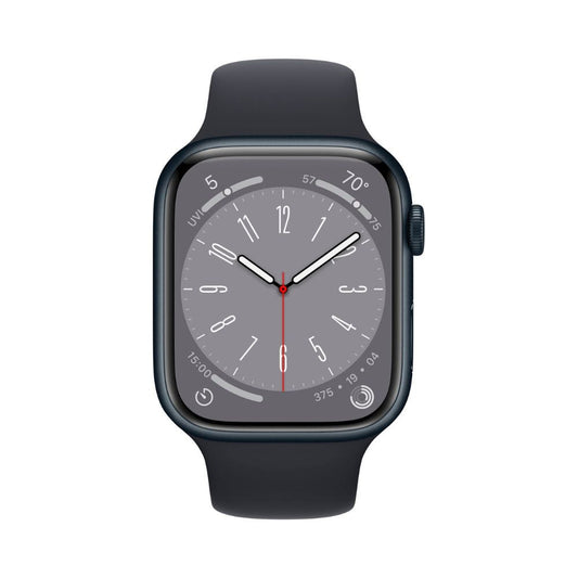Apple Watch Series 8 (GPS) 45mm Aluminum Case - M/L Midnight Sport Band - MNUL3LL/A