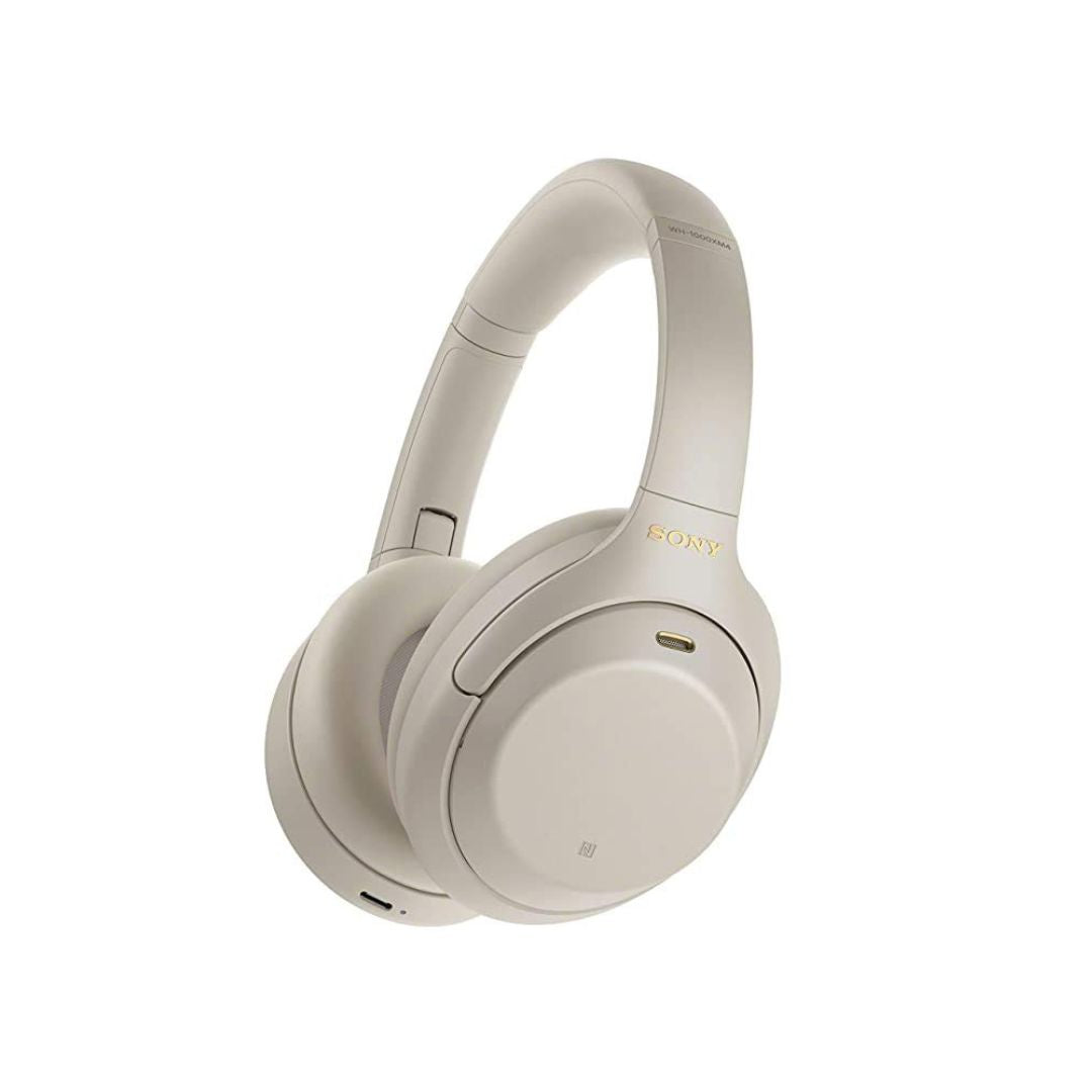 Sony - WH1000XM4 Wireless Noise-Cancelling Over-the-Ear Headphones - Silver