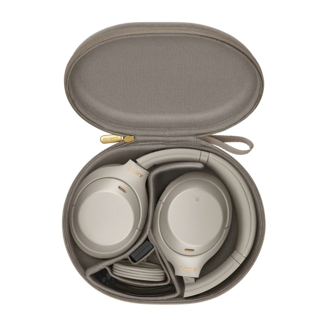 Sony - WH1000XM4 Wireless Noise-Cancelling Over-the-Ear Headphones - Silver