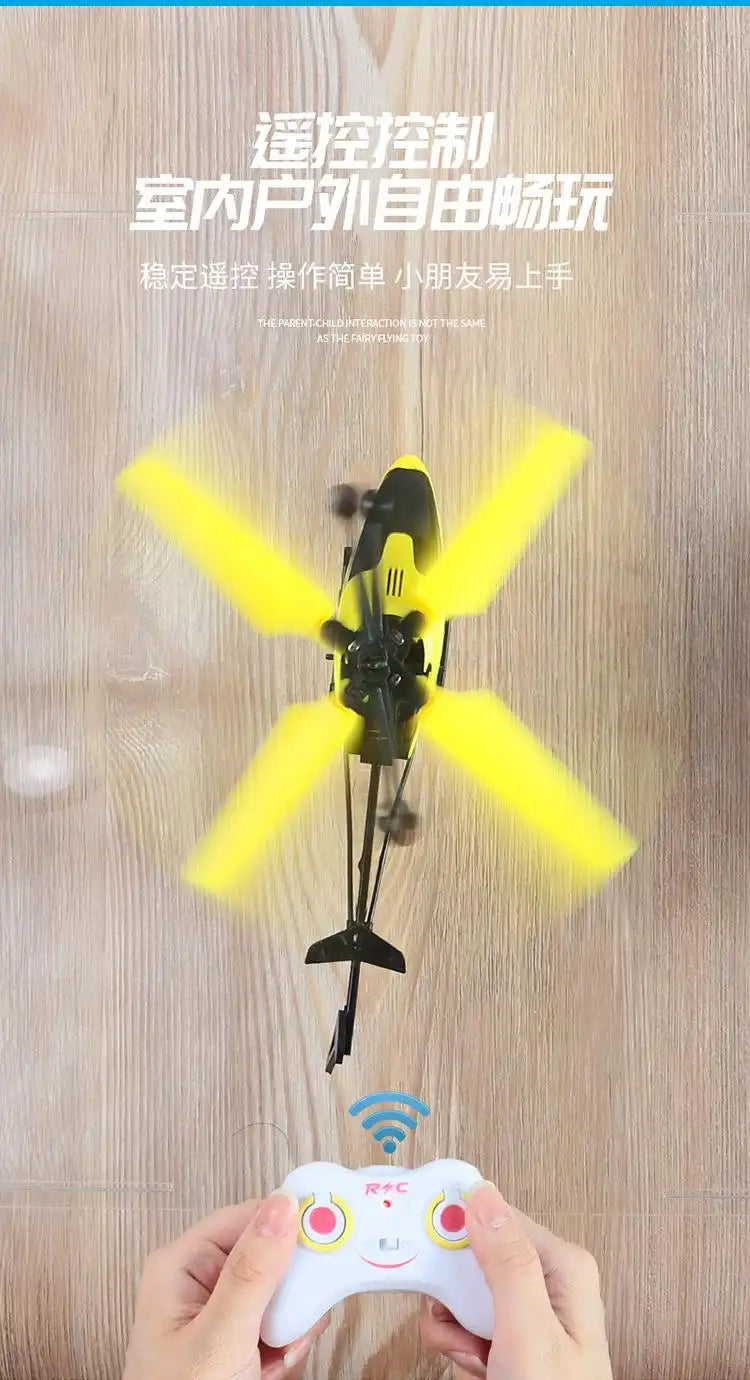 WEIQUEEN Two channels hovering remote control helicopter fall-proof induction hovercraft rechargeable light aircraft children's toys children's gifts