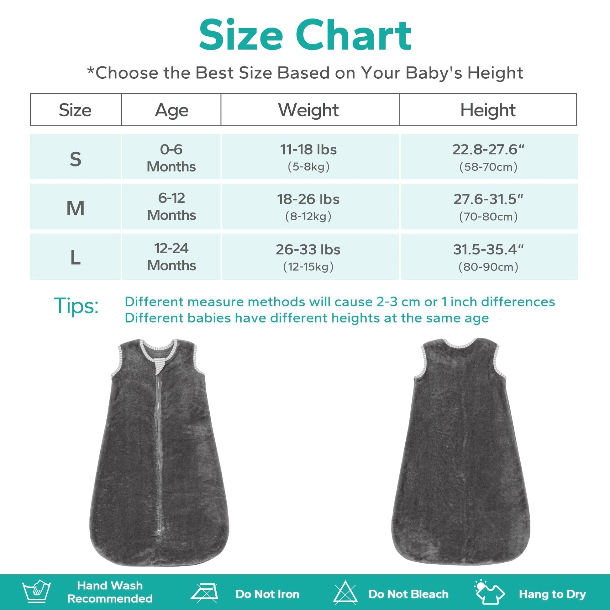 2.5 Tog Fleece Winter Baby  Sleeping Bag 0-24 Months