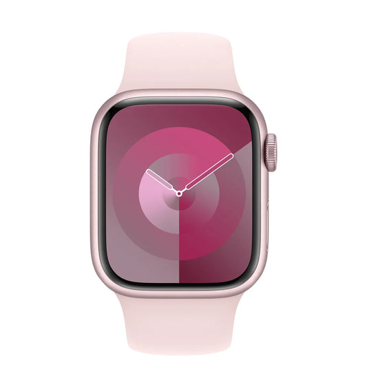 Apple Watch Series 9 (GPS) 41mm Aluminum Case with Light Pink Sport Band - S/M - Pink - MR933LL/A