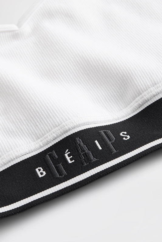 GAP X BEIS Seamless Logo Top in Optic White
