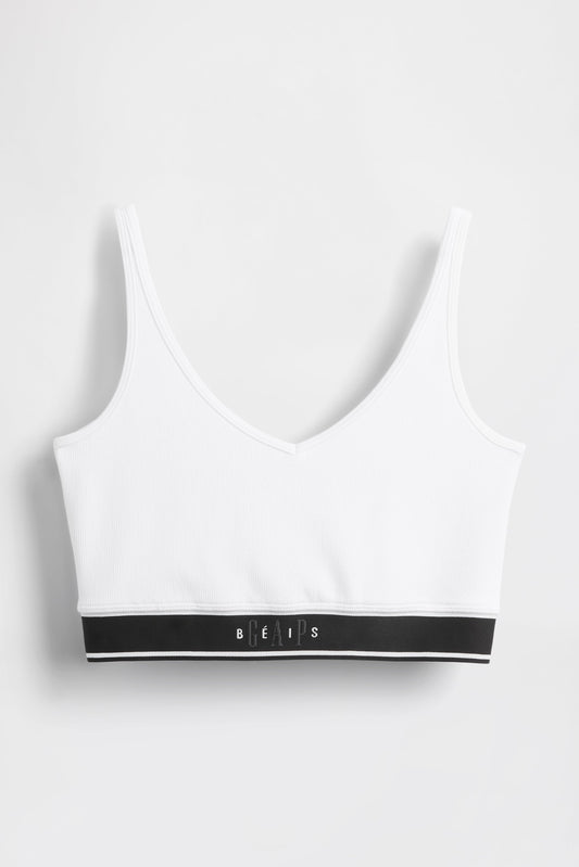 GAP X BEIS Seamless Logo Top in Optic White
