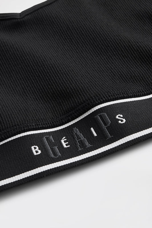 GAP X BEIS Seamless Logo Top in Black