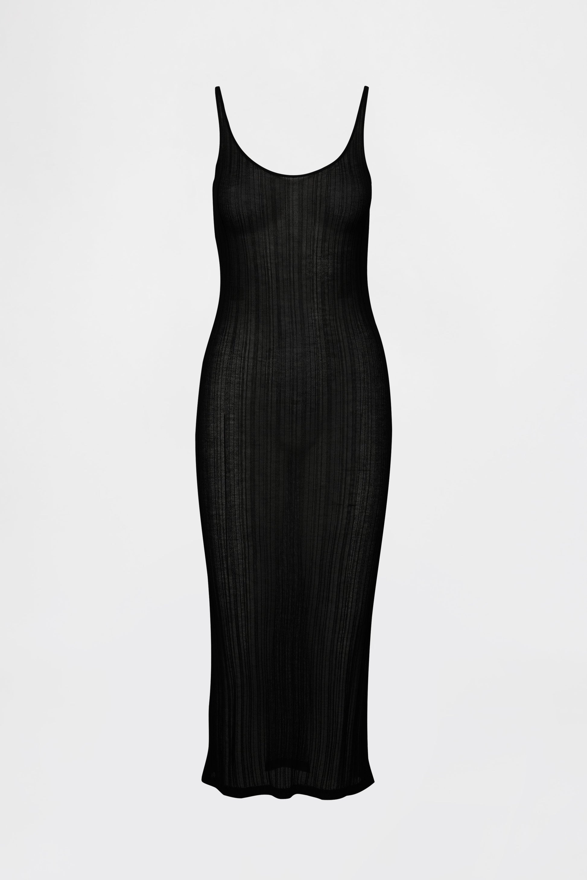GAP X BEIS Sheer Midi Dress in Black