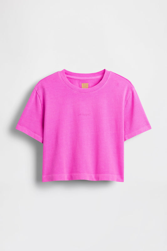 GAP X BEIS Cropped Graphic T-Shirt in Budding Lilac