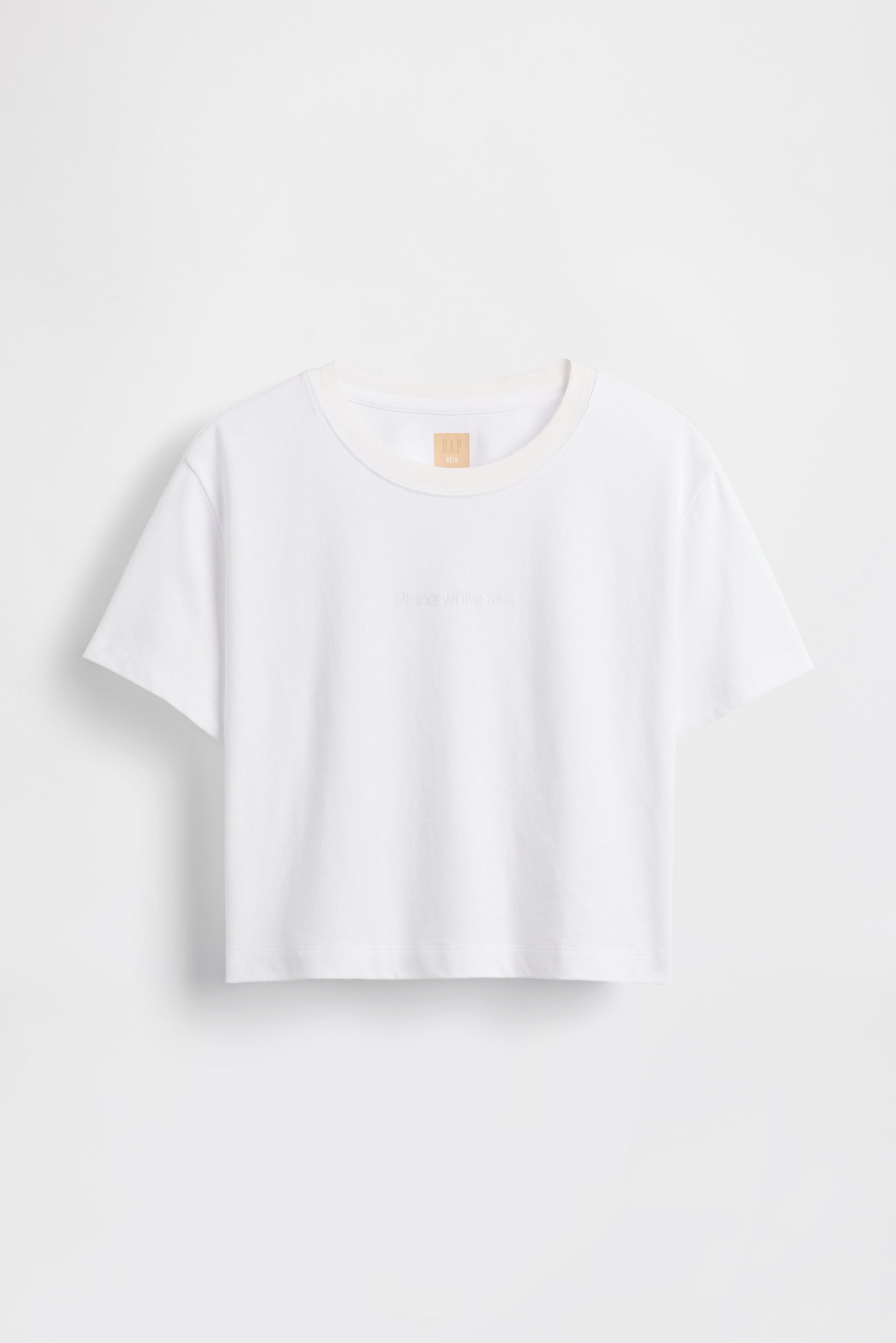 GAP X BEIS Cropped Graphic T-Shirt in Optic White