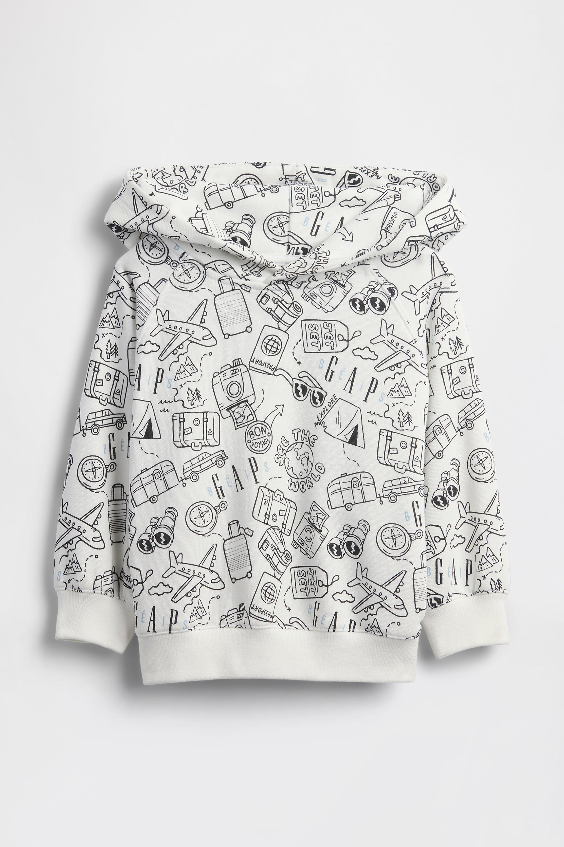 GAP X BÉIS Doodle Hoodie in Optic White