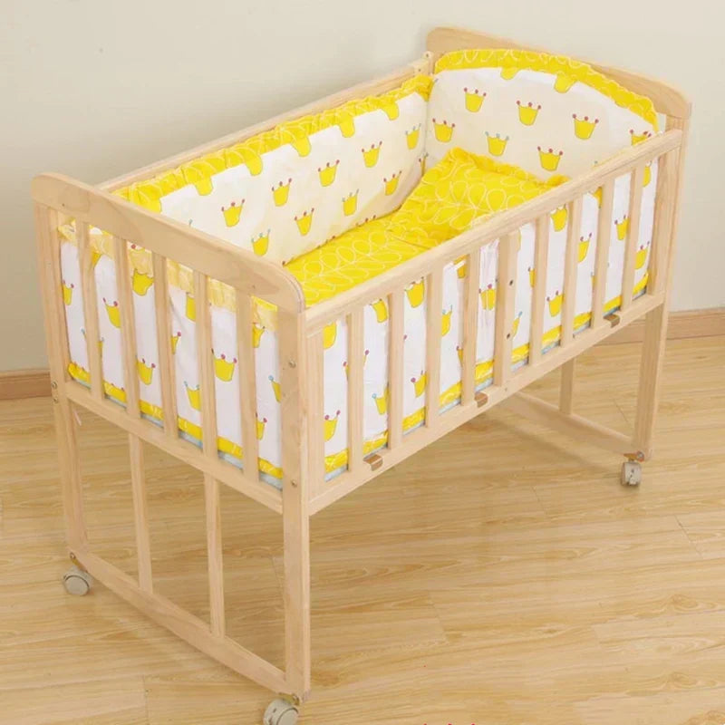 6pcs Cushion Cot Bumpers Baby Bedding set