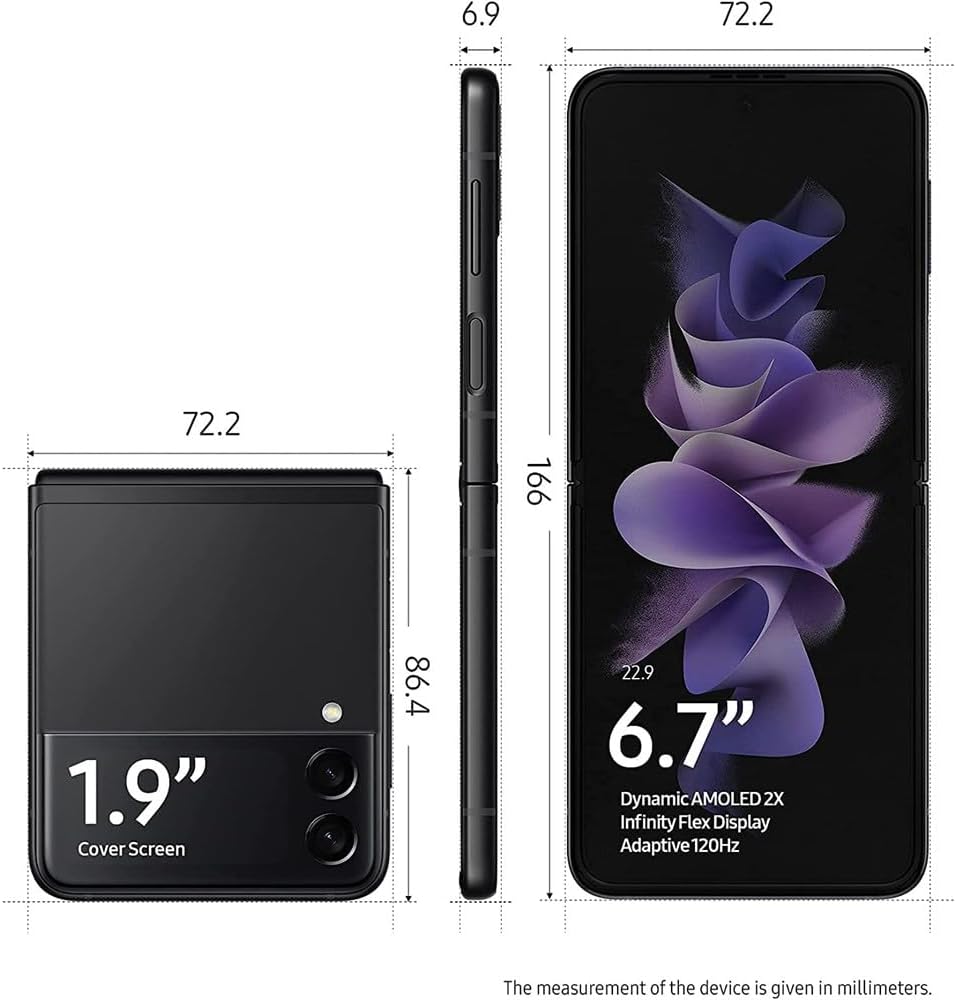 Unlocked Samsung Galaxy Z Flip 3 5G - 128GB - Black - SM-F711UZKAXAA