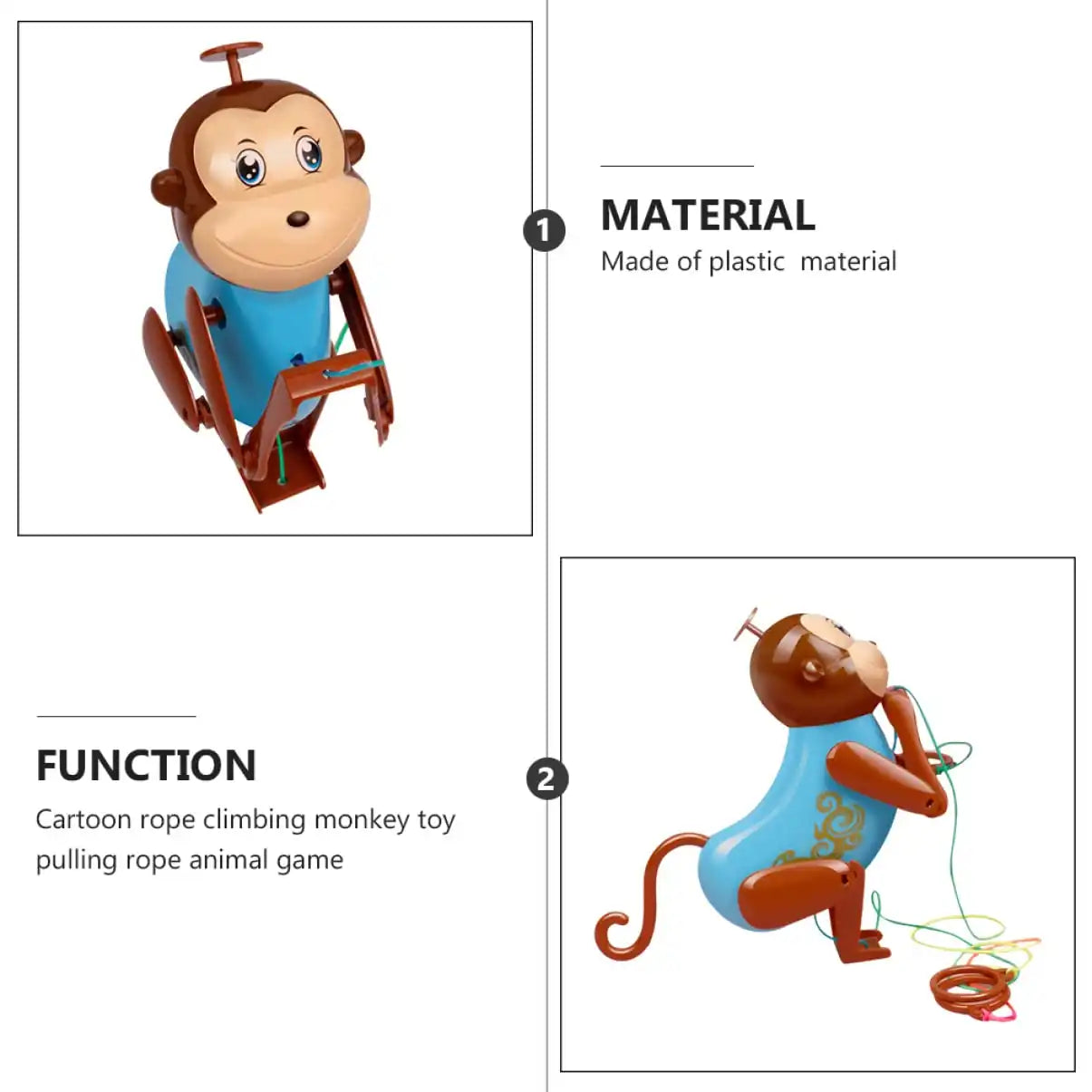Fun Creative Fun Monkey Climbing Rope Climbing Tree Small Toys Children Baby Pulling Rope Up Tree Will Climb Rope Line Monkey