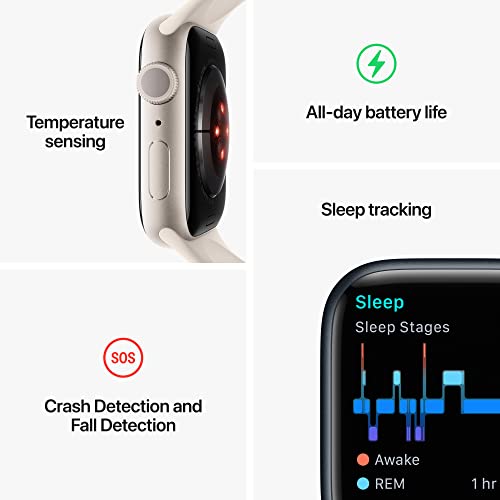 Apple Watch Series 9 GPS 41mm PRODUCT RED Aluminum Case with RED Sport Band S/M - MRXG3LL/A