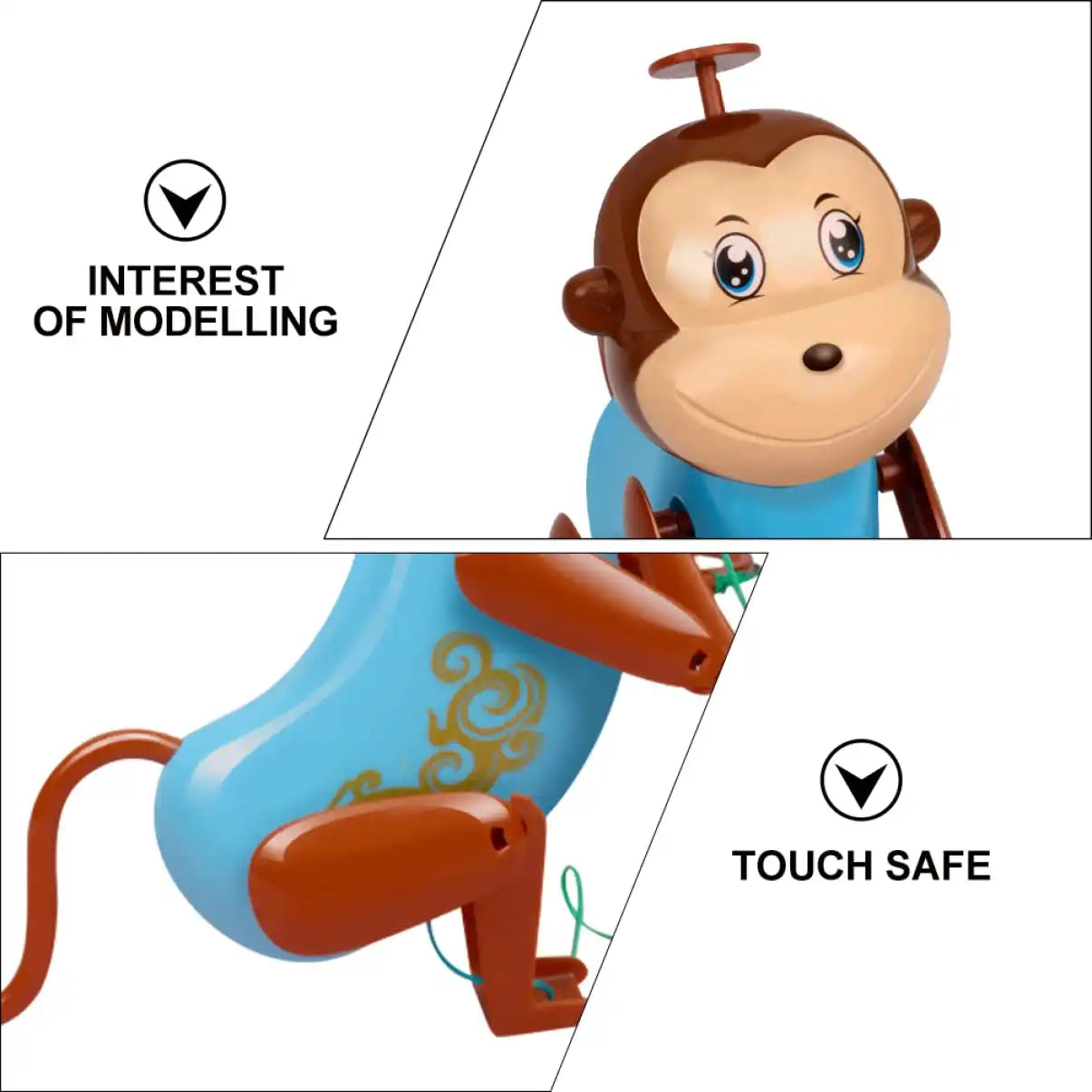 Fun Creative Fun Monkey Climbing Rope Climbing Tree Small Toys Children Baby Pulling Rope Up Tree Will Climb Rope Line Monkey