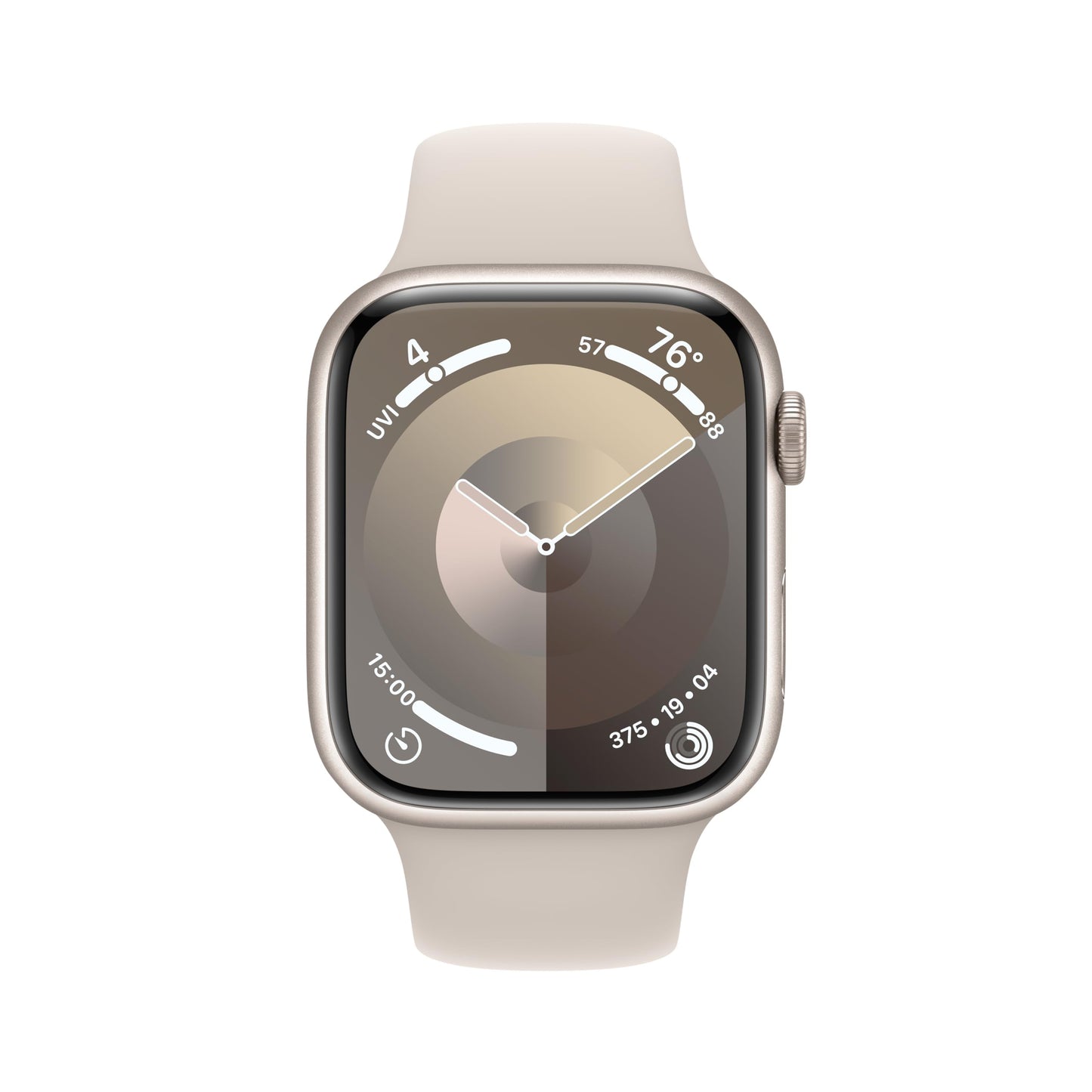 Apple Watch Series 9 [GPS 45mm] Smartwatch with Starlight Aluminum Case and Sport Band M/L - MR973LL/A