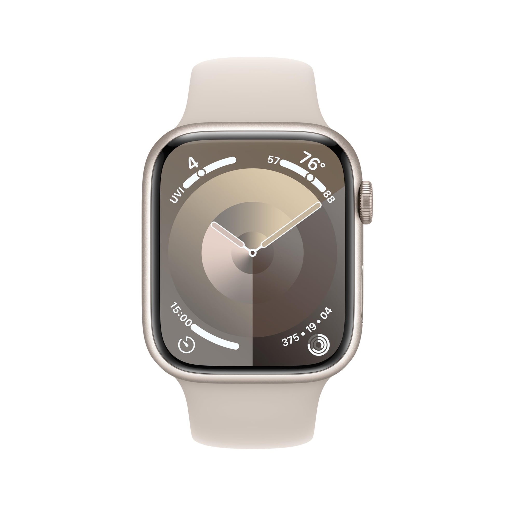 Apple Watch Series 9 [GPS 45mm] Smartwatch with Starlight Aluminum Case and Sport Band M/L - MR973LL/A