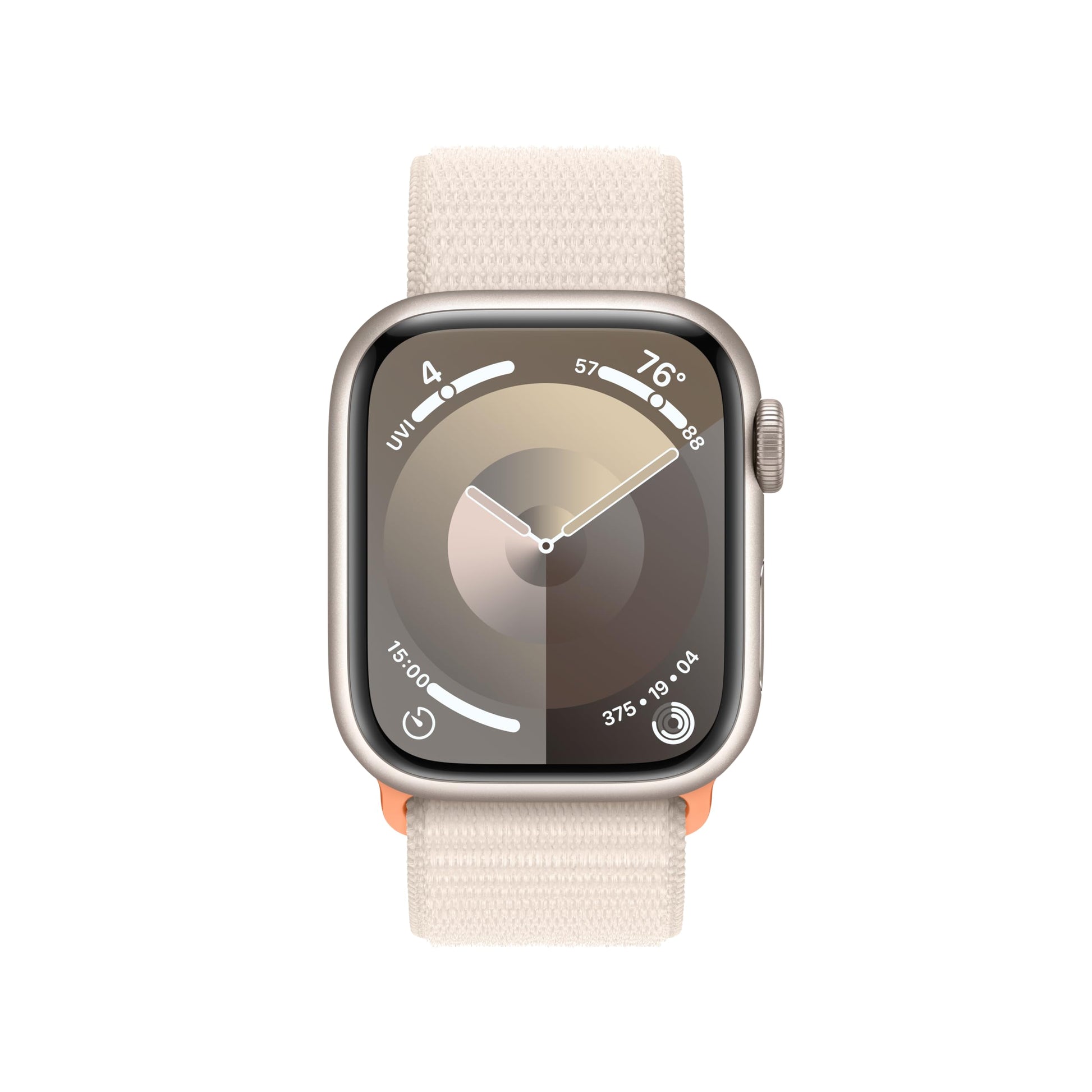 Apple Watch Series 9 (GPS) 41mm Aluminum Case with Starlight Sport Loop - Adj - Starlight - MR8V3LL/A