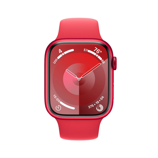 Apple Watch Series 9 45mm GPS Smartwatch with RED Aluminum Case with RED Sport Band - S/M - MRXJ3LL/A